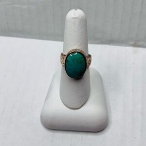 CAROLYN POLLACK Vintage Sterling Silver Turquoise Ring Size 7